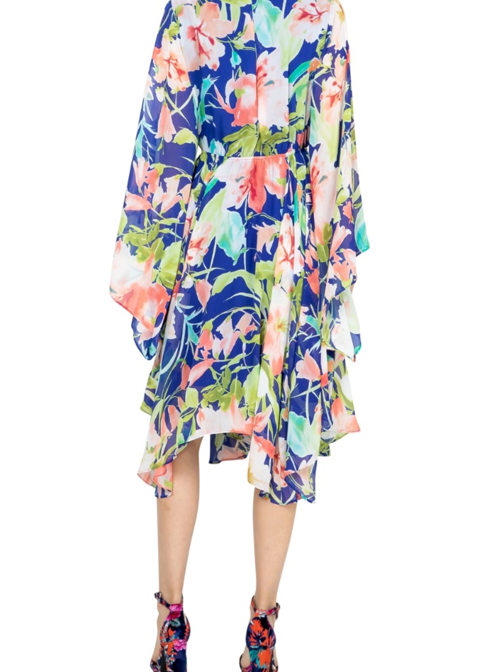 Meghan Los Angeles Tropical Sunset Dress - Size M - Picture 3 of 6